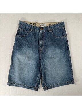 Vintage Y2K Champs Medium Wash Baggy Jorts Skater Style